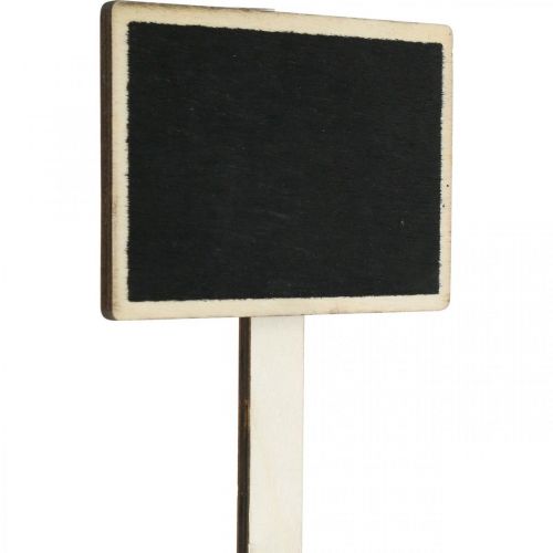 Floristik24 Tafel zum Stecken, Holztafel zum Beschriften, Pflanzenschild, Hochzeitsdeko, Schulanfang 10×7cm L22cm 12St
