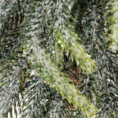 Kunstbaum Tanne geeist mit Holzsockel Winterliche Dekoration 60cm | Floristik24.de