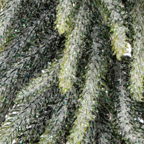 Tanne künstlich Geeister Deko Baum auf Holzsockel für Winterdeko und Weihnachten 75cm | Floristik24.de