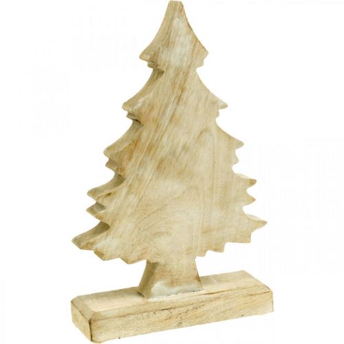Floristik24 Deko Tannenbaum Holz Weiß gewaschen Weihnachtstanne 27×17×5cm