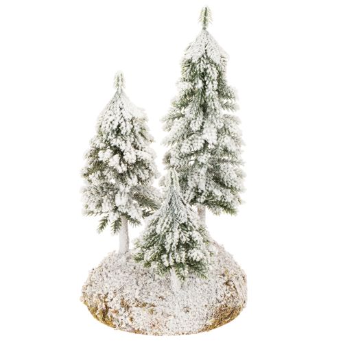 Schneetannen Künstliche Winterlandschaft für Weihnachtsdorf und Tischdeko 29cm kaufen | Floristik24.de