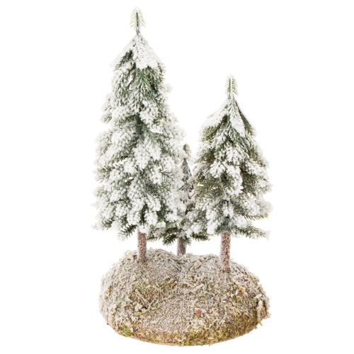 Schneetannen Künstliche Winterlandschaft für Weihnachtsdorf und Tischdeko 29cm | Floristik24.de