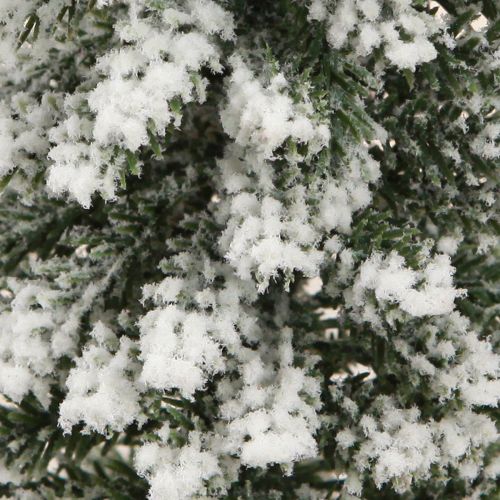 Floristik24 Tannenbaum Deko mit Schnee Grün Weiß Ø6cm H30cm 3St