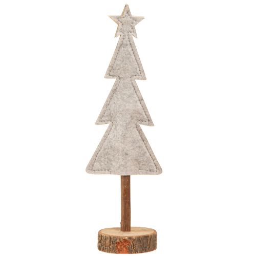 Artikel Tannenbaum aus Filz Deko mit Herzen Grau Rot 28cm 4 St