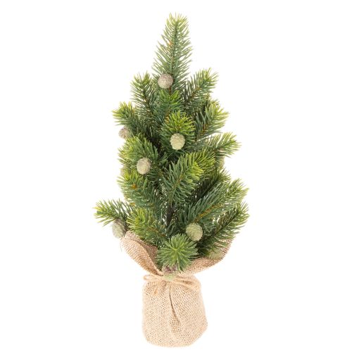 Tannenbaum künstlich im Jutesack Kleine Tischdeko Mini Weihnachtsbaum 38cm kaufen | Floristik24.de