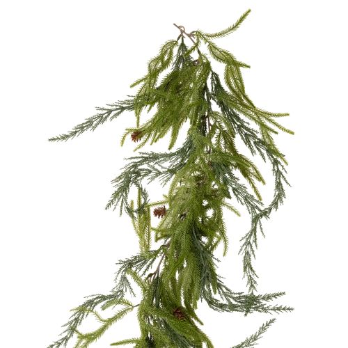 Nadelzweig Girlande künstlich mit Zapfen für Adventsdeko 218cm