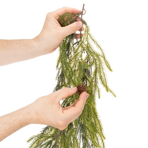 Nadelzweig Girlande künstlich mit Zapfen für Adventsdeko 218cm | Floristik24.de