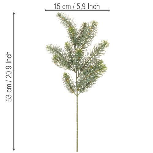 Künstlicher Tannenzweig Schaufensterdeko festlich 50cm 3 Stück | Floristik24.de
