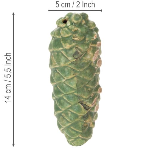 Tannenzapfen Keramik Dekoration Tischdeko Herbst 14cm 3St | Floristik24.de