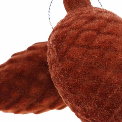 Artikel Deko-Zapfen beflockt Rooibos 9,5cm/8cm 12 St