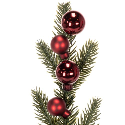 Tannenzweig künstlich mit Weihnachtskugeln 48cm 2St | Floristik24.de