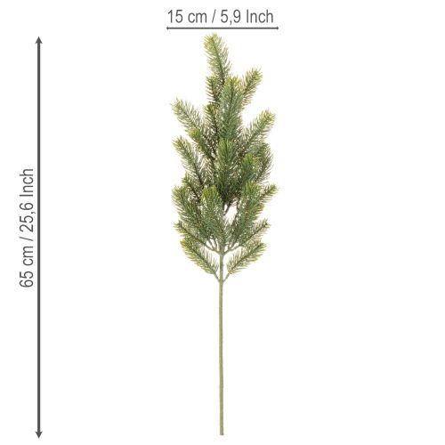 Künstlicher Tannenzweig Dekozweig künstlich als Weihnachtsdeko 65cm 3 Stück | Floristik24.de
