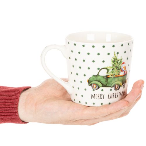 Kaffeetasse Merry Christmas Weihnachtsauto Motive Keramiktasse 10cm 2St | Floristik24.de