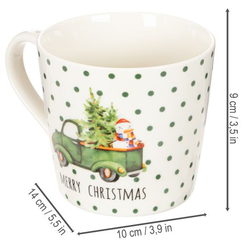 Kaffeetasse Merry Christmas Weihnachtsauto Motive Keramiktasse 10cm 2St | Floristik24.de