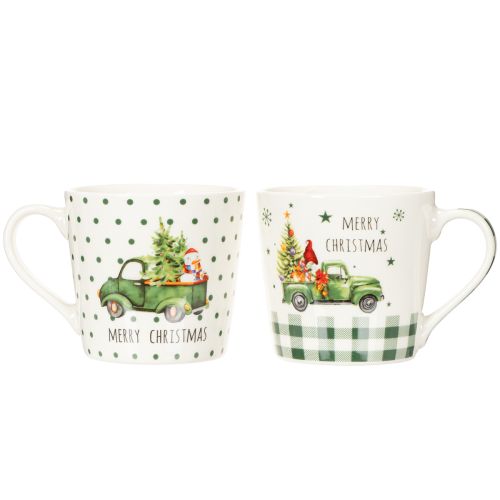 Kaffeetasse Merry Christmas Weihnachtsauto Motive Keramiktasse 10cm 2St | Floristik24.de