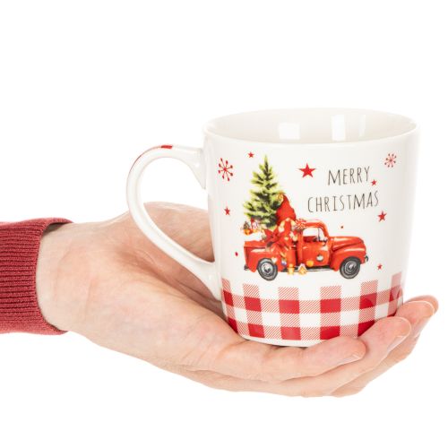Weihnachtstasse mit Auto und Tannenbaum Keramiktassen 10cm 2St | Floristik24.de