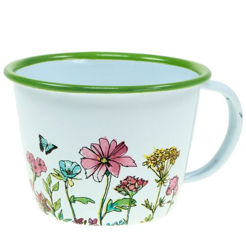 Floristik24 Deko Tasse Pflanztopf emailliert Ø11cm H8cm