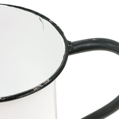 Floristik24 Pflanzgefäß Tasse aus Metall Vintage H13,5cm Ø15cm