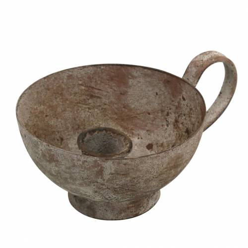 Deko-Tasse Kerzenhalter Antik-Look Edelrost Ø13cm H5,5cm