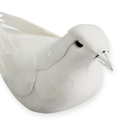 Artikel Deko-Tauben am Draht Weiß 16cm 4St