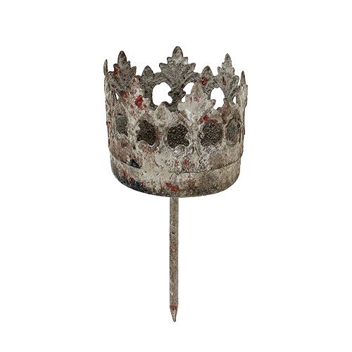 Floristik24 Teelichthalter Ø4cm H9,5cm zum Stecken Grau 4 St