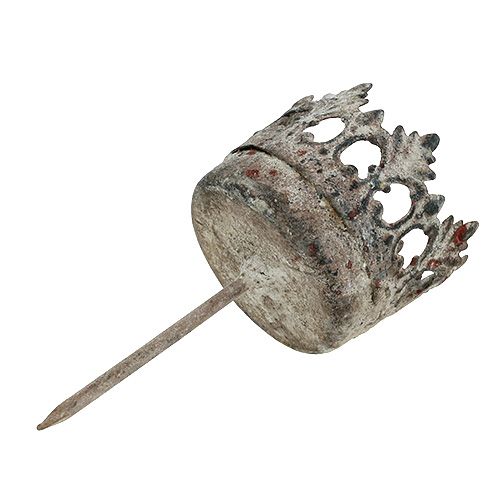 Floristik24 Teelichthalter Ø4cm H9,5cm zum Stecken Grau 4 St