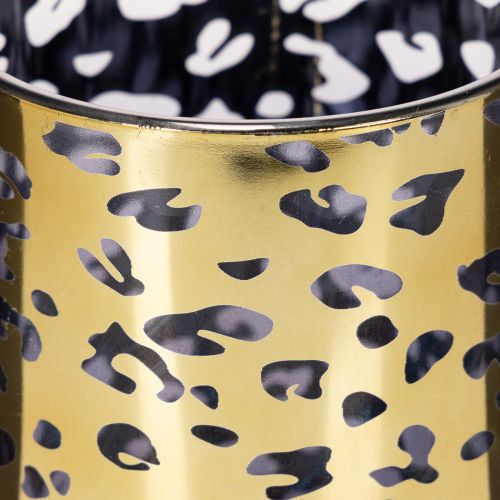 Windlicht Glas Leopardenmuster für Tischdeko 12cm | Floristik24.de