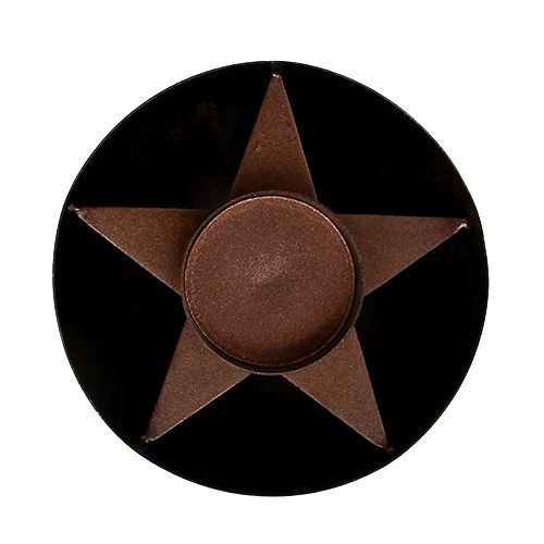 Floristik24 Teelichthalter Braun Ø10cm H4cm