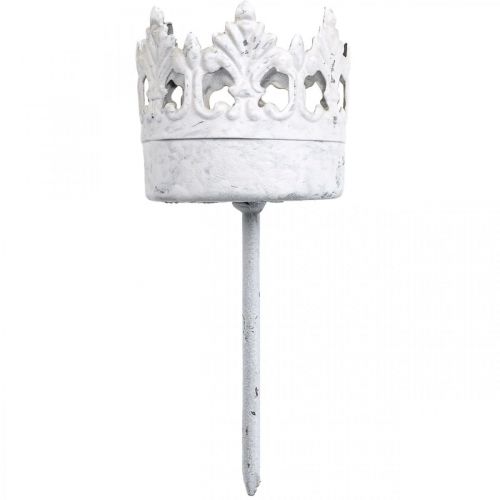 Teelichthalter Metall zum Stecken, Kerzenhalter Krone Ø4,5cm 4St | Floristik24.de