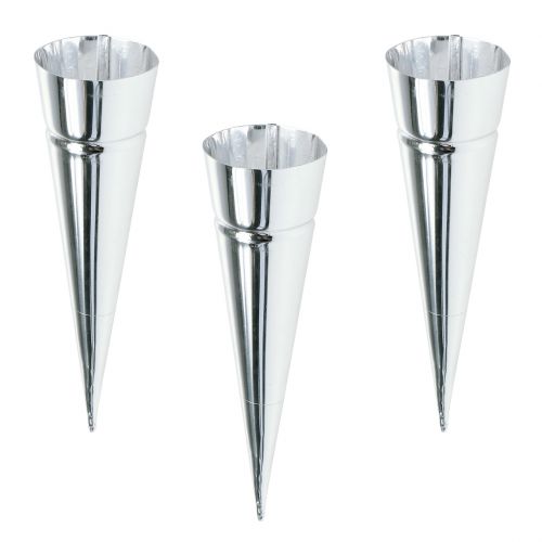 Teelichthalter Silber Ø4,5cm H14cm 8St