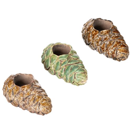 Teelichthalter Tannenzapfen Design Kerzenhalter 8cm 3St