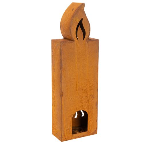 Teelichthalter Weihnachten Edelrost Kerze Hirsch 45x14cm | Floristik24.de