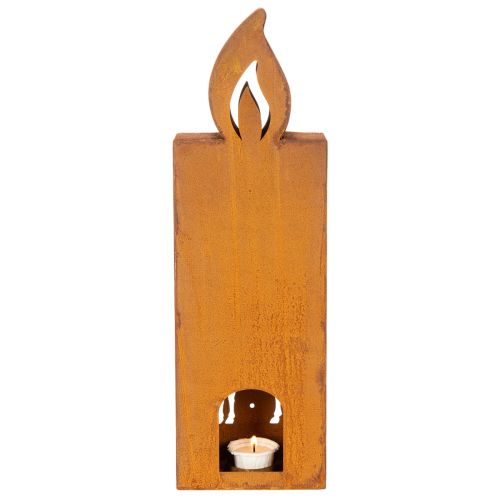 Teelichthalter Weihnachten Edelrost Kerze Hirsch 45x14cm | Floristik24.de