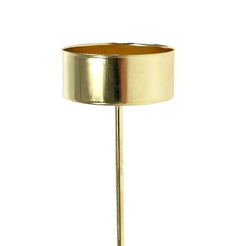 Floristik24 Teelichthalter zum Stecken Gold 21cm 8St