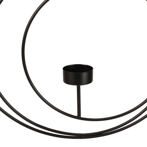 Floristik24 Teelichthalter zum Hängen Kerzenleuchter Schwarz Ø40cm