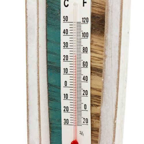 Floristik24 Thermometer in Holzboot-Form zum Hängen 46cm 1St