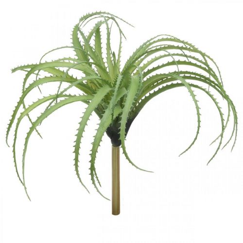 Aloe künstlich Grün Kunstpflanze zum Stecken Grünpflanze 38Øcm