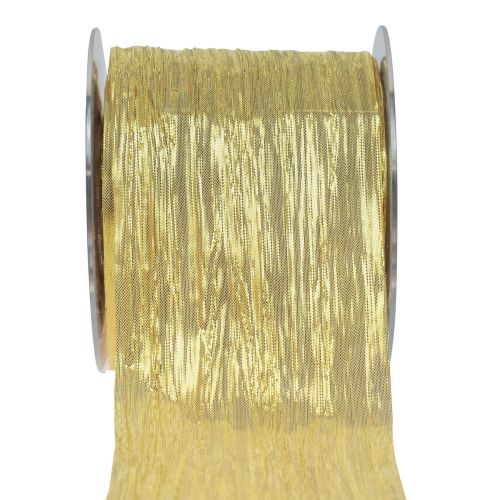 Floristik24 Geschenkband Gold Seidenband Tischband Band 75mm 15m