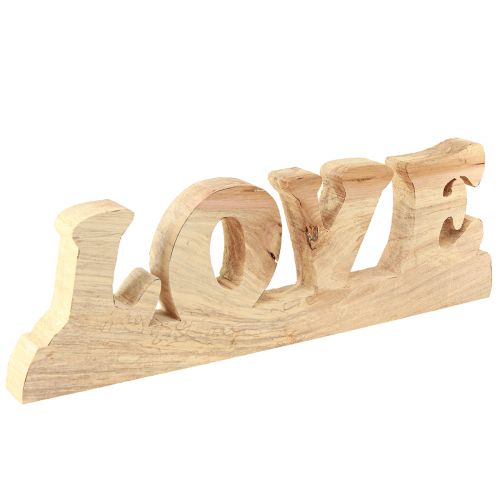 Tischdeko Holz Aufsteller „Love“ Weidenholz Natur 60x19cm Rustikal
