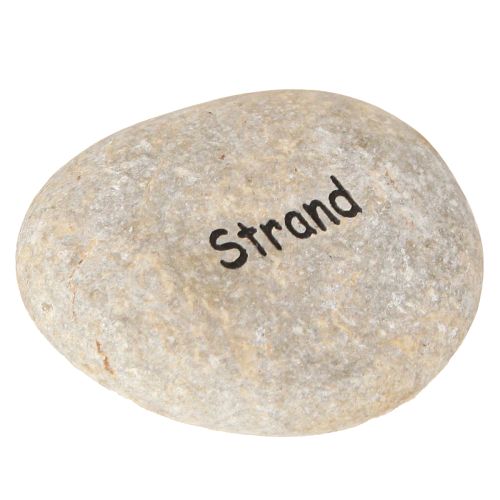 Artikel Tischdeko Maritim Kieselstein Deko Natur Text 5–8cm 12 St