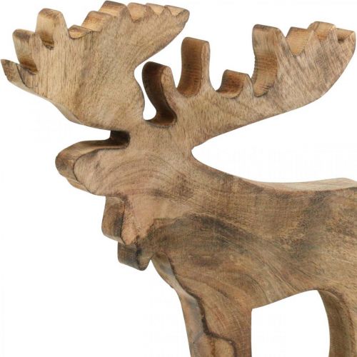 Floristik24 Tischdeko Weihnachten Deko Elch Holzaufsteller Deko Hirsch H27,5cm
