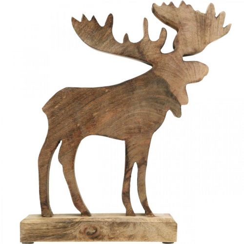 Floristik24 Tischdeko Weihnachten Deko Elch Holzaufsteller Deko Hirsch H27,5cm
