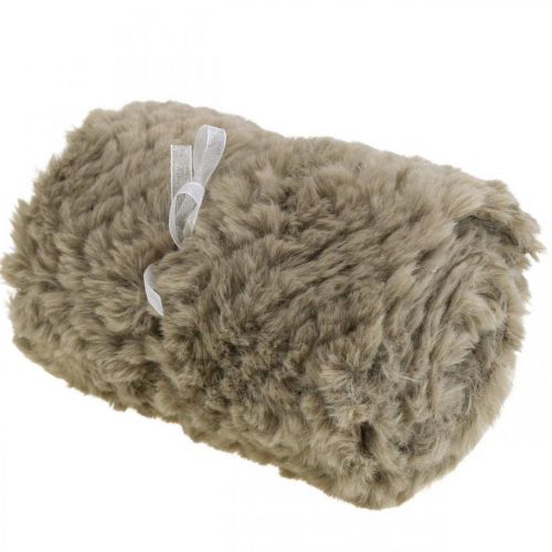 Floristik24 Tischläufer Kunstfell Braun, Tischband, Dekofell 15×200cm