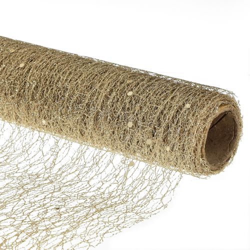 Floristik24 Tischläufer Tischband Champagne Glitter B35cm L200cm