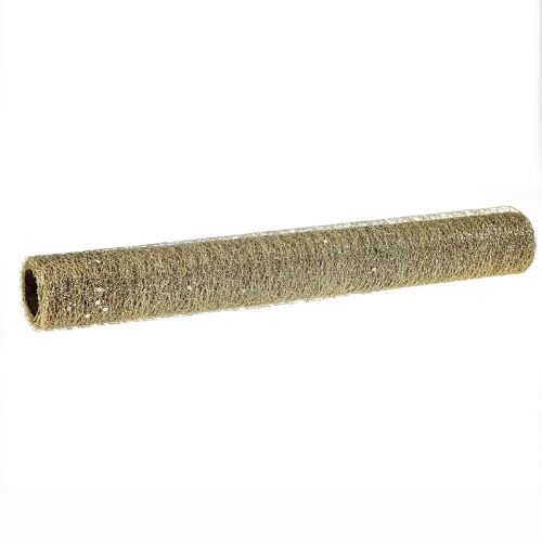 Floristik24 Tischläufer Tischband Champagne Glitter B35cm L200cm