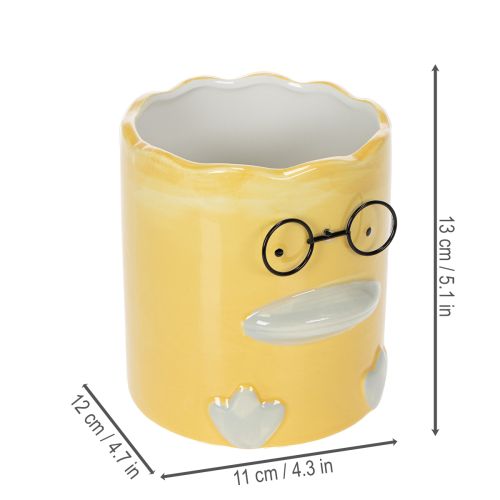 Artikel Vase zylindrisch Dekorative Keramik Ente für ein stilvolles Zuhause 13cm 2St