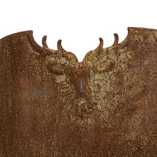 Pflanzgefäß Hirsch Metall oval Rost rustikal 3er-Set 24cm | Floristik24.de