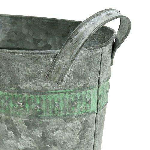 Floristik24 Topf Zink oval 20cm x 12cm H14cm