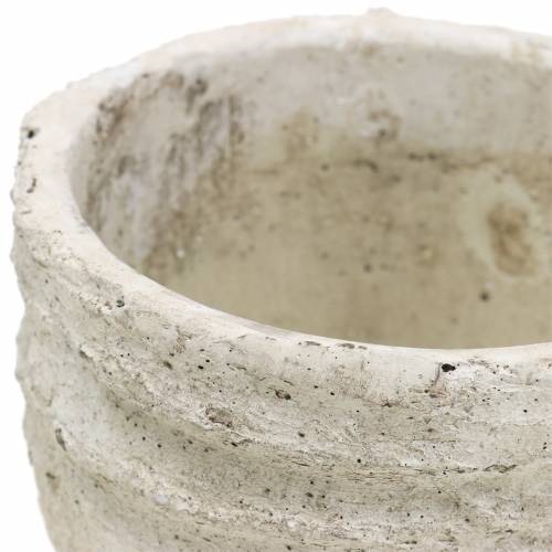 Floristik24 Pflanztopf Übertopf Weiß Antik Ø12,5cm H11cm 2St