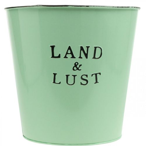 Artikel Blumentopf Mint Metall Übertopf Landhaus Ø17cm H15,5cm